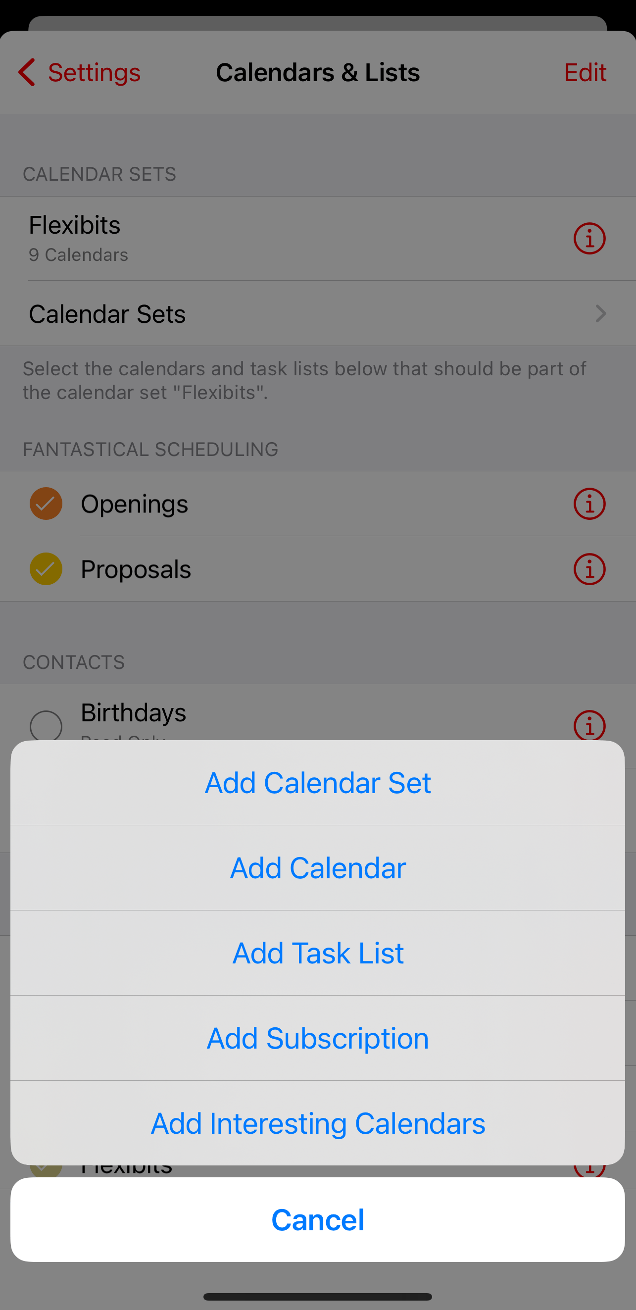 Calendar subscriptions